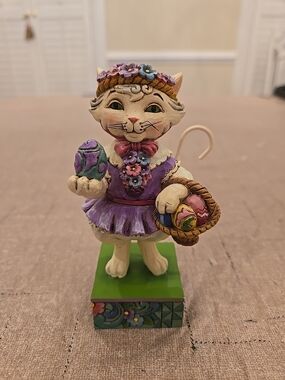 Jim Shore "Purrfect Day For An Egg Hunt" Cat Figurine